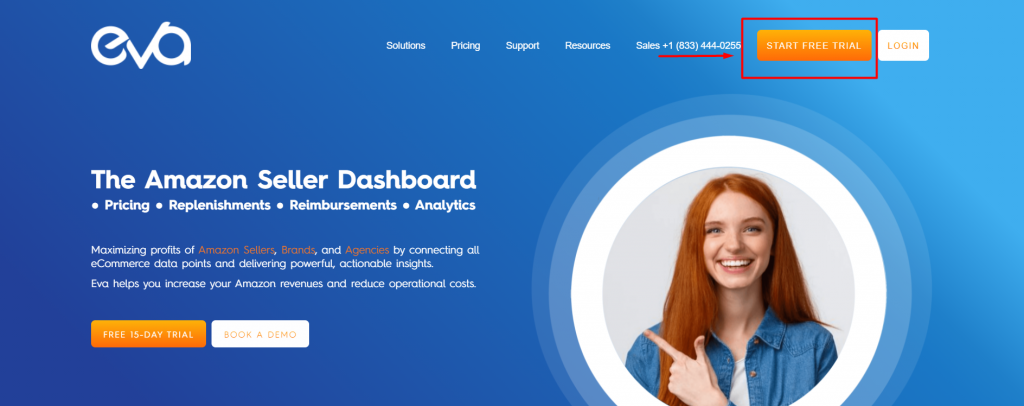How to Add A New User to Your Existing Account - Eva Figure 1 Eva Homepage 1