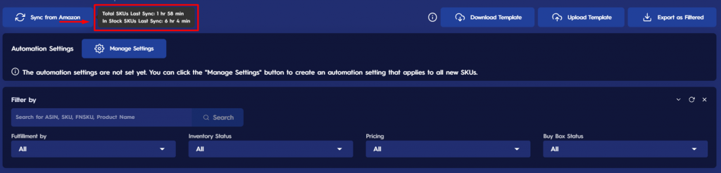 Introduction To Pricing Management - Eva Figure 3 Last Sync Info On The Pop Up Text