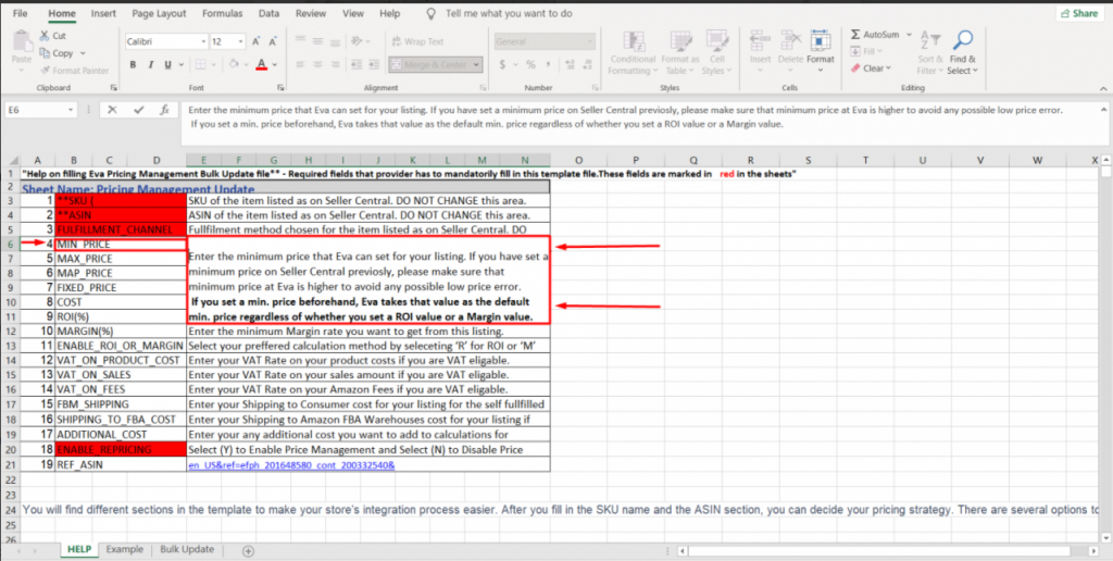 Figure 5 Help Sheet