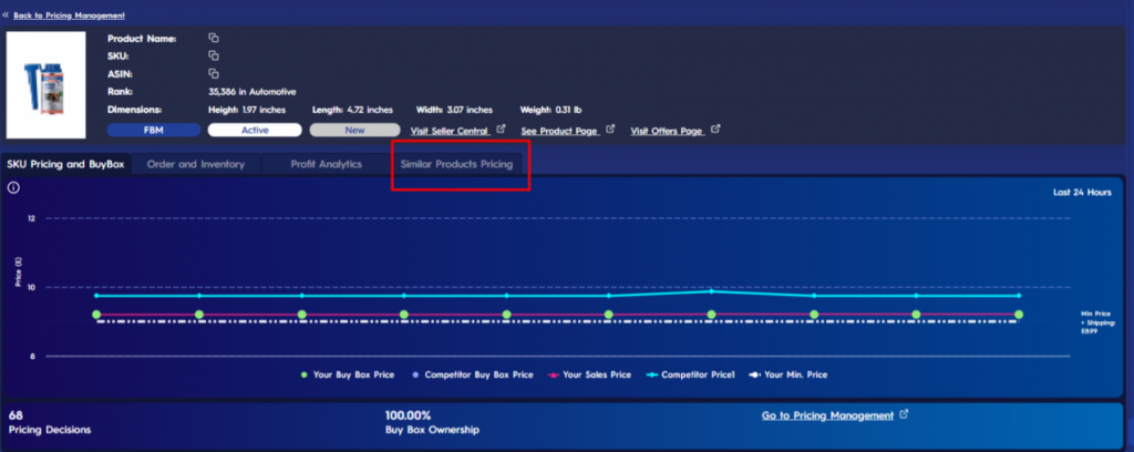Similar Products Pricing - Eva Similar Products Pricing Tab