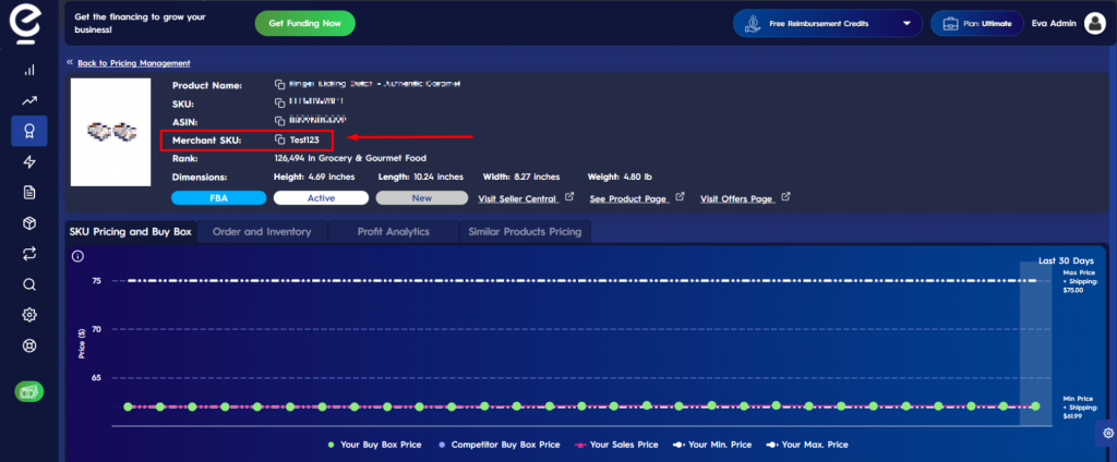 Pricing Actions Merchant Sku