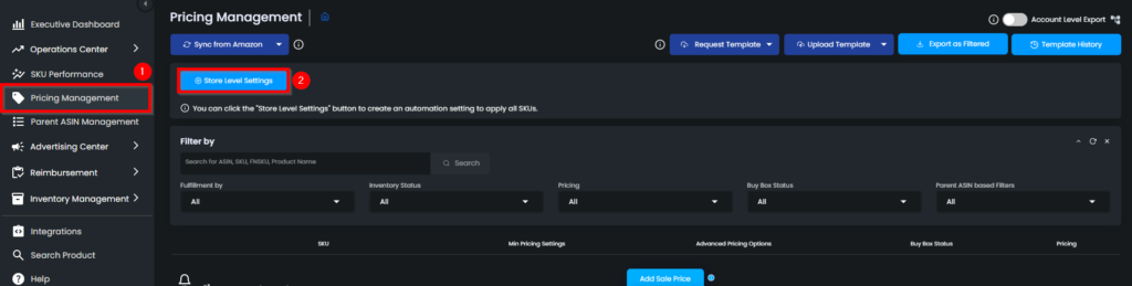 Figure 1 Introduction To Store Level Settings