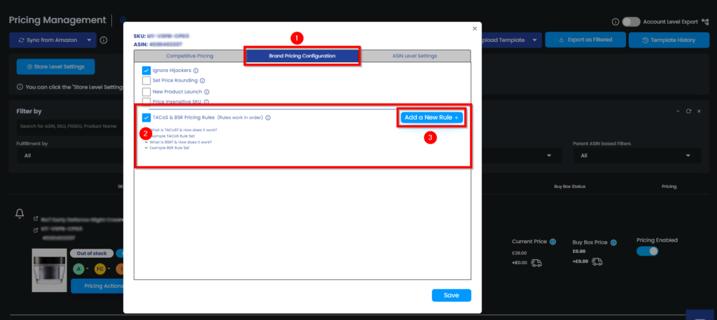 Figure 3 Brand Pricing Configuration