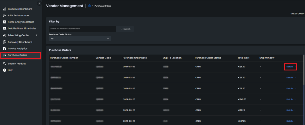 Purchase Orders