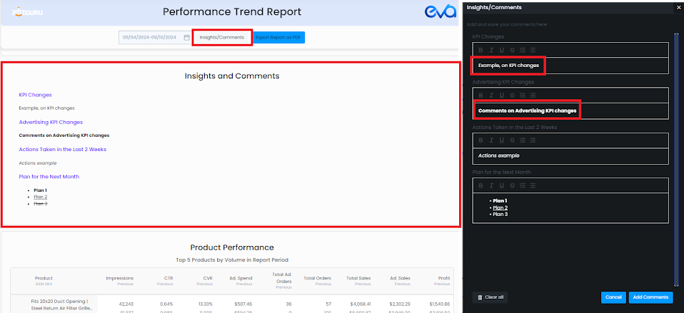 Figure 4 Adding Insights And Comments